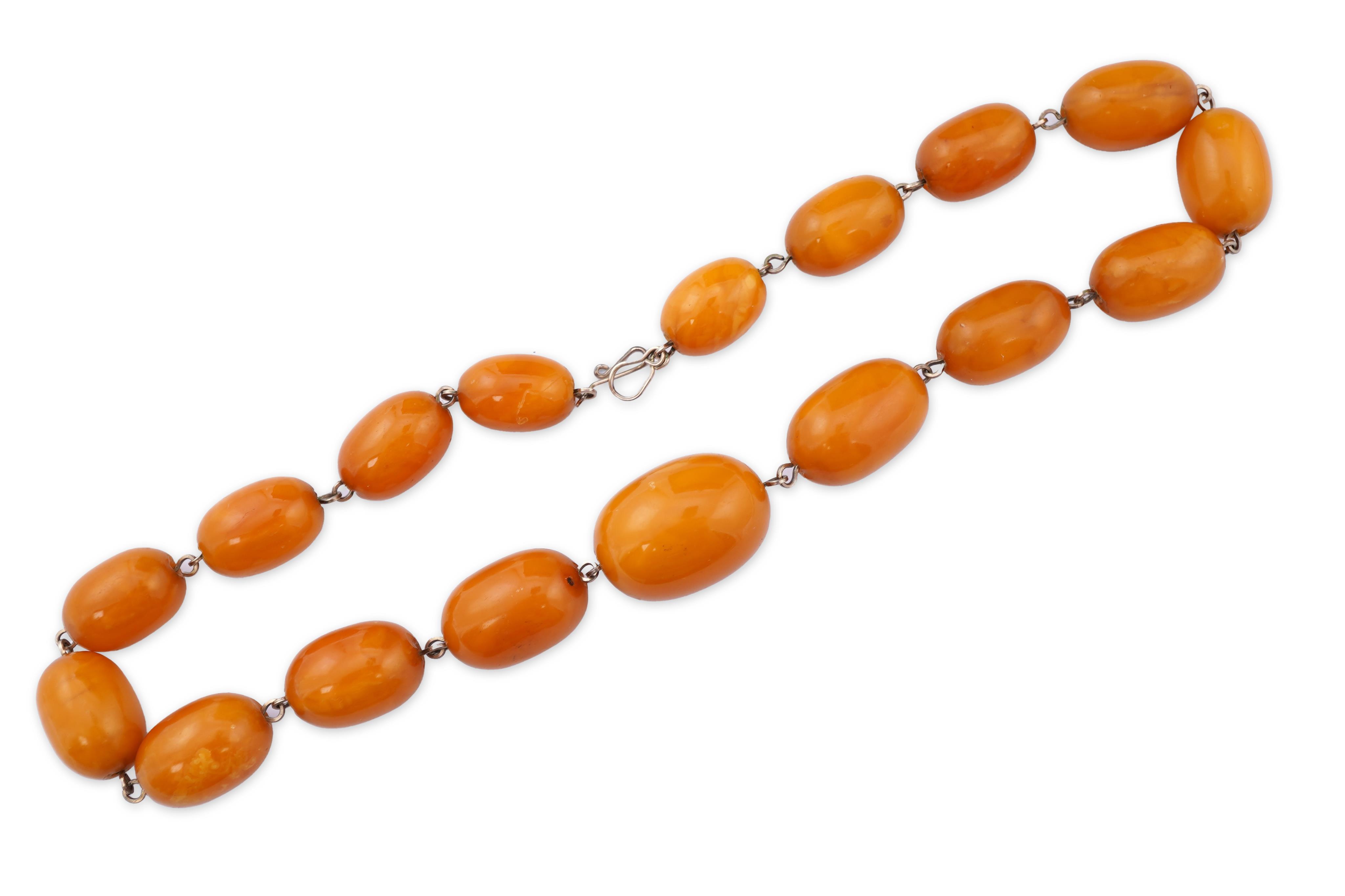 An amber necklace